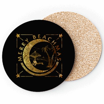 Discover Coastal Beach Christmas In July Coasters, Merry