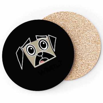 Discover Surprised pug Coasters
