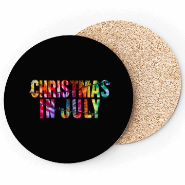 Discover Christmas In July Xmas Tree Lights Santa Beach Coasters
