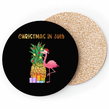 Discover Christmas In July Pineapple Xmas Tree Lights Coasters