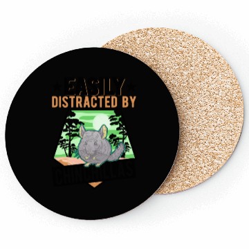Discover Easily Distracted By Chinchillas Coasters