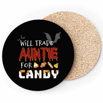 Discover Funny Trick or Treat Costume, Will Trade Aunt for Coasters