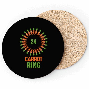 Discover 24 Carrot Ring Original and Clever vegetable pun Coasters
