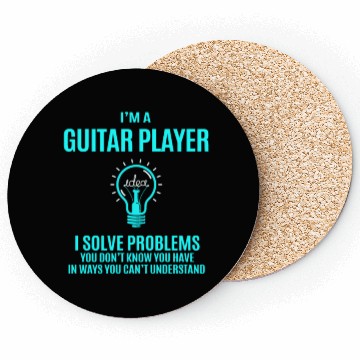 Discover Guitar Player Coasters - I Solve Problems Gift Item