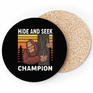 Discover Bigfoot Hide And Seek Champion Funny Sasquatch Coasters