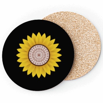 Discover Golden Sunflower Mandala Coasters