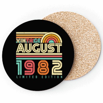 Discover 40th Birthday August 1982 Coasters