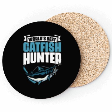Discover Catfish Hunter Funny Fishing Humor For An Angling Coasters