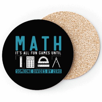 Discover Math Teacher Pun Mathematics Joke Coasters