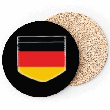 Discover germany flag in a shape of a pocket Coasters