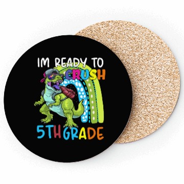 Discover Im Ready To Crush 5th Grade T Rex Dinosaur Coasters
