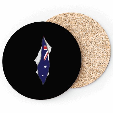 Discover australian flag proud australia Coasters