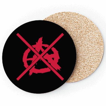 Discover Forbidden no anarchy symbol Coasters