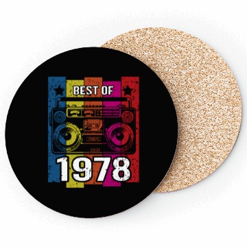 Discover Best of 1978 Stereo Radio Cassette Player Birthday Coasters