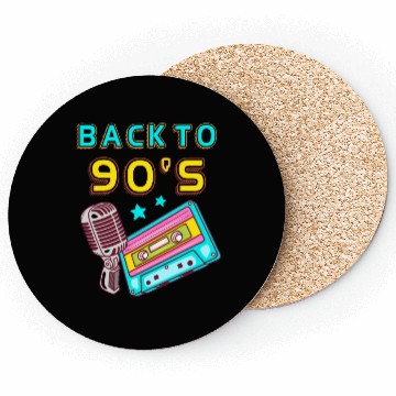 Discover Back To 90's Cassette Mixtape 90s Music Lover Coasters