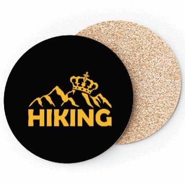 Discover Logo Hiking crown mountains Coasters