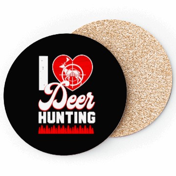 Discover Buck Deer Hunting Hunter Heart Coasters