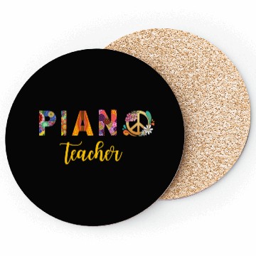Discover Retro Piano Teacher Coasters