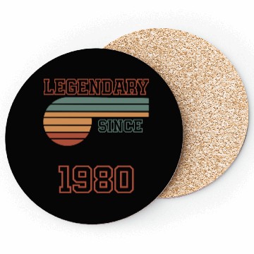Discover 42th Birthday legendary since 1980 Coasters