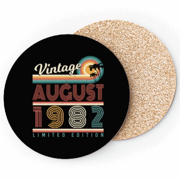 Discover 40th Birthday August 1982 Coasters