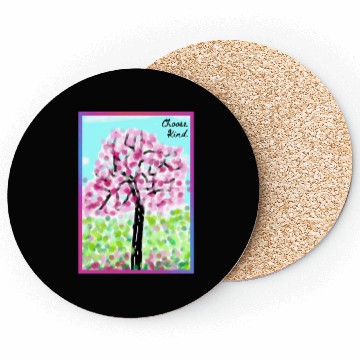 Discover Choose Kind | Be A Kind Human | Cherry Blossom Coasters
