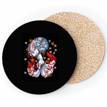 Discover Kitsune Japanese Fox Coasters