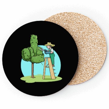 Discover Garden Gardener Cut Hedge Middle Finger Gardening Coasters