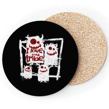 Discover I Love My Tribe Funny Monster Family Reunion Coasters
