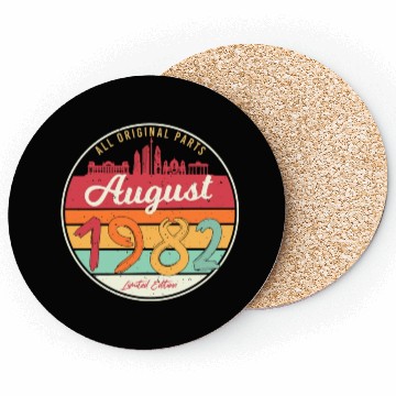 Discover 40th Birthday August 1982 Coasters
