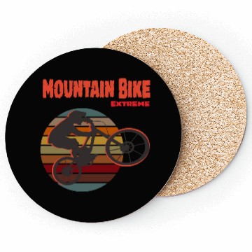 Discover Mountain Biker Art Coasters