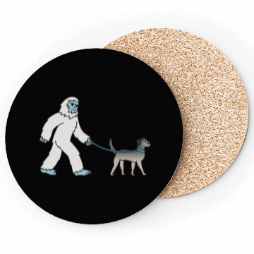 Discover Bigfoot Sasquatch Walking Irish Wolfhound Coasters
