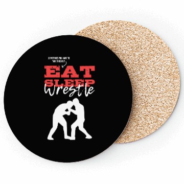 Discover Eat Sleep Wrestle Boxer Gift Coasters