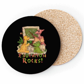 Discover Education Rocks Cute Dino School Enrollment Coasters