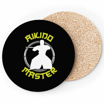 Discover Aikido Master Martial Arts Training Fighter Lover Coasters