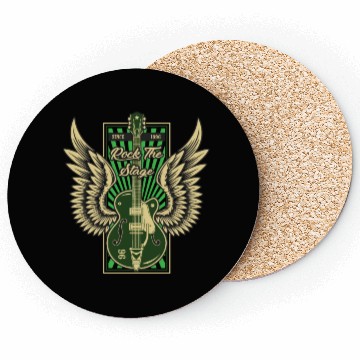 Discover Rock And Roll Music Guitar Coasters