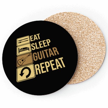 Discover Guitarist Eat Sleep Repeat Coasters