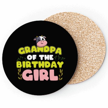 Discover Cow Birthday, Farmer Birthday Girl Coasters