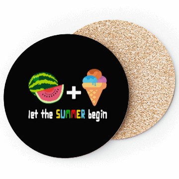 Discover summer cool watermelon, ice cream vacation holiday Coasters