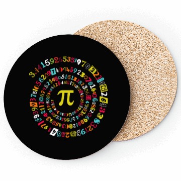 Discover Funny Pi Day Coasters Spiral Pi Math Coasters for Pi Day