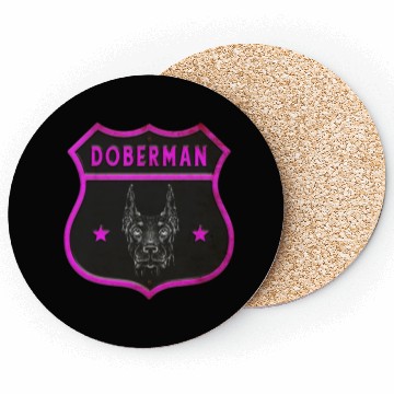 Discover Doberman dog design Coasters