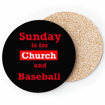 Discover Sunday is for church and Baseball Coasters