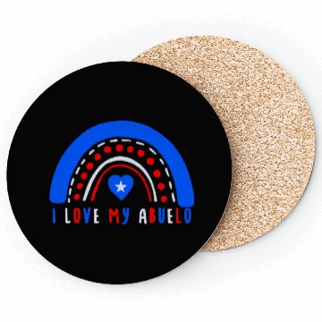 Discover I Love My Abuelo Puerto Rican Boho Rainbow Coasters