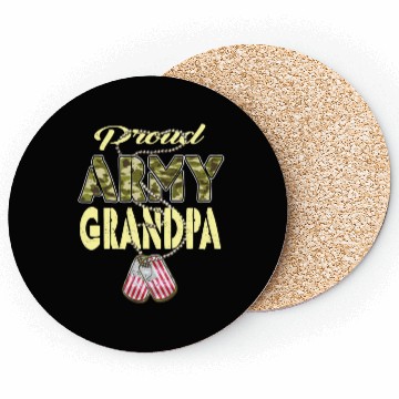 Discover Proud Army Grandpa Camo Us Dog Tag Military Grandf Coasters