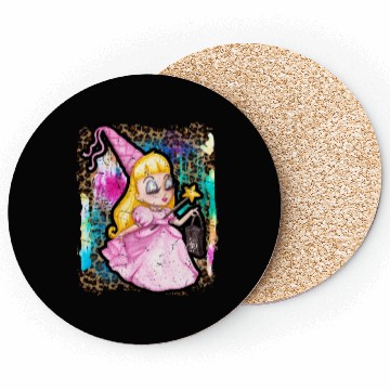 Discover Halloween Witch Princess Tie Dye Coasters
