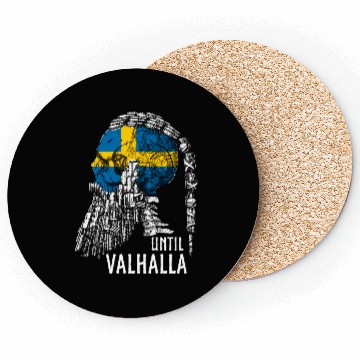 Discover Sweden, Swedish Flag, Till Valhalla, Viking Coasters