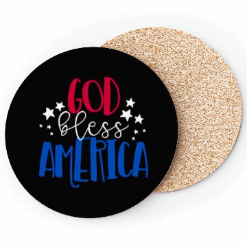 Discover God Bless America Patriotic American 4th of Julygo Coasters