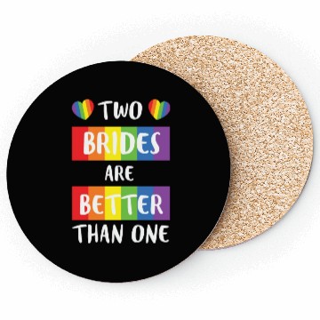 Discover LBGT Flag Gay Pride Human Two Brides better than Coasters