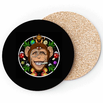 Discover Psychedelic Monkey Stoner Coasters