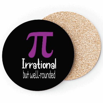 Discover Womens Purple Pi Irrational but Well Rounded Pi Coasters