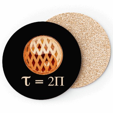 Discover Tau 2x Pi Day Coasters Funny Tau Day Maths Clothing
